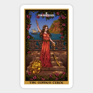 The Goddess Circe The Magician Tarot Card Sticker